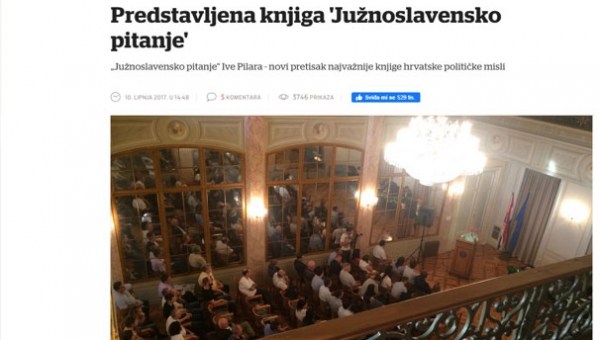 Predstavljena knjiga Ive Pilara „Južnoslavensko pitanje“